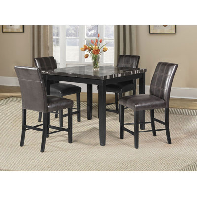 Wilber marble counter height dining table alcott hill discount